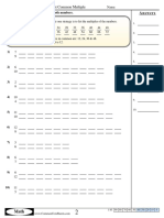 LCM Worksheet