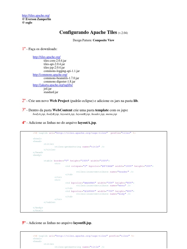 Apache Tiles Setup Guide | PDF | Java Server Pages | Web Technology
