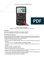 Manual Do Usuário Multímetro ANENG AN113A