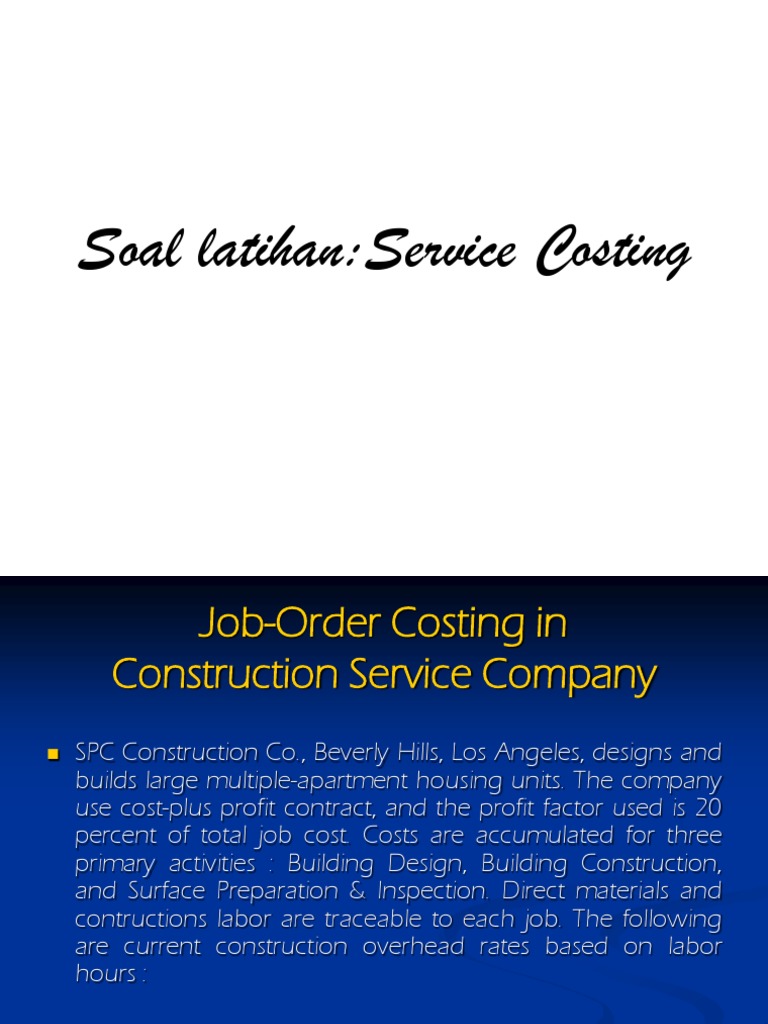 Soal Latihan02 - Service Costing PDF | PDF