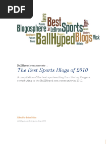 The Best Sports Blogs of 2010 Book