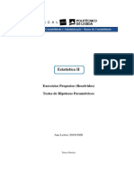 Resolução - Exercícios - Testes de Hipóteses