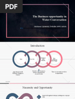 The Business Opportunity in Water Conversation: Mckinsey Quarterly - Deloitte 2009 - Article