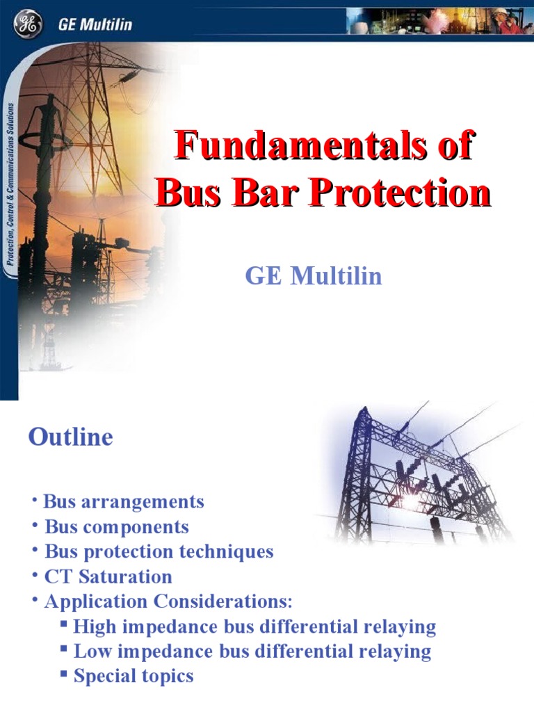 Bus Bar Protection Techniques Overview | PDF | Relay | Electrical Impedance