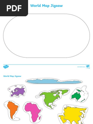 build a world map continents and oceans jigsaw puzzle pdf nature