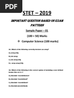 STET - 2019: Important Question Based On Exam Pattern