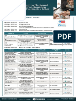 Programación 5 Encuentro Nacional y 4 Internacional en Pedagogía, Investigación y Cultura PDF