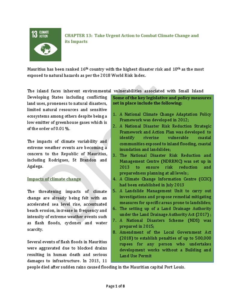 SDG 13 - Climate Action University | PDF | Climate Change Mitigation ...