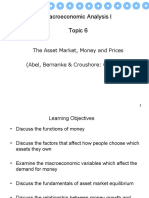 Macroeconomic Analysis I Topic 6: The Asset Market, Money and Prices (Abel, Bernanke & Croushore: Chapter 7)