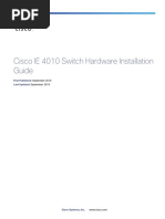 Cisco IE 4010 Switch Hardware Installation Guide: September 2016 September 2019