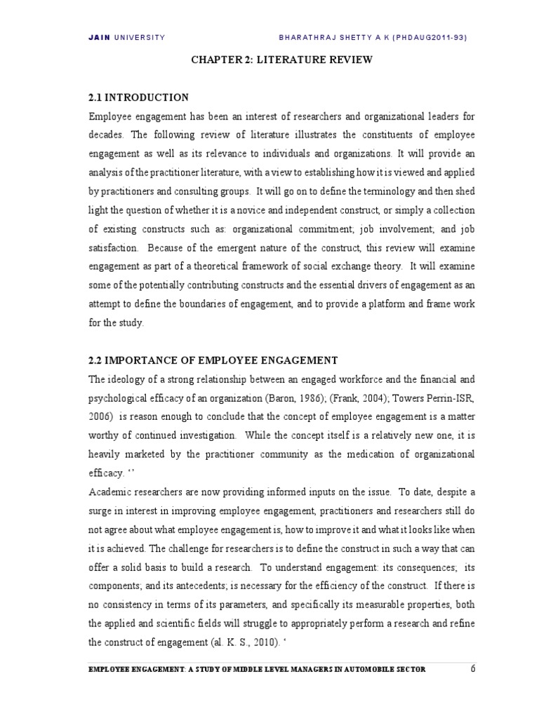 A Comprehensive Literature Review of Employee Engagement: Examining ...