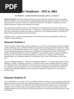 Three Humanist Manifestos