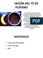 Elaboración Del Té de Plátano