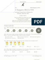 Math Kangaroo 2014 Levels 3-4