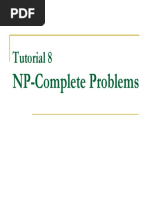 Tutorial 8: NP-Complete Problems