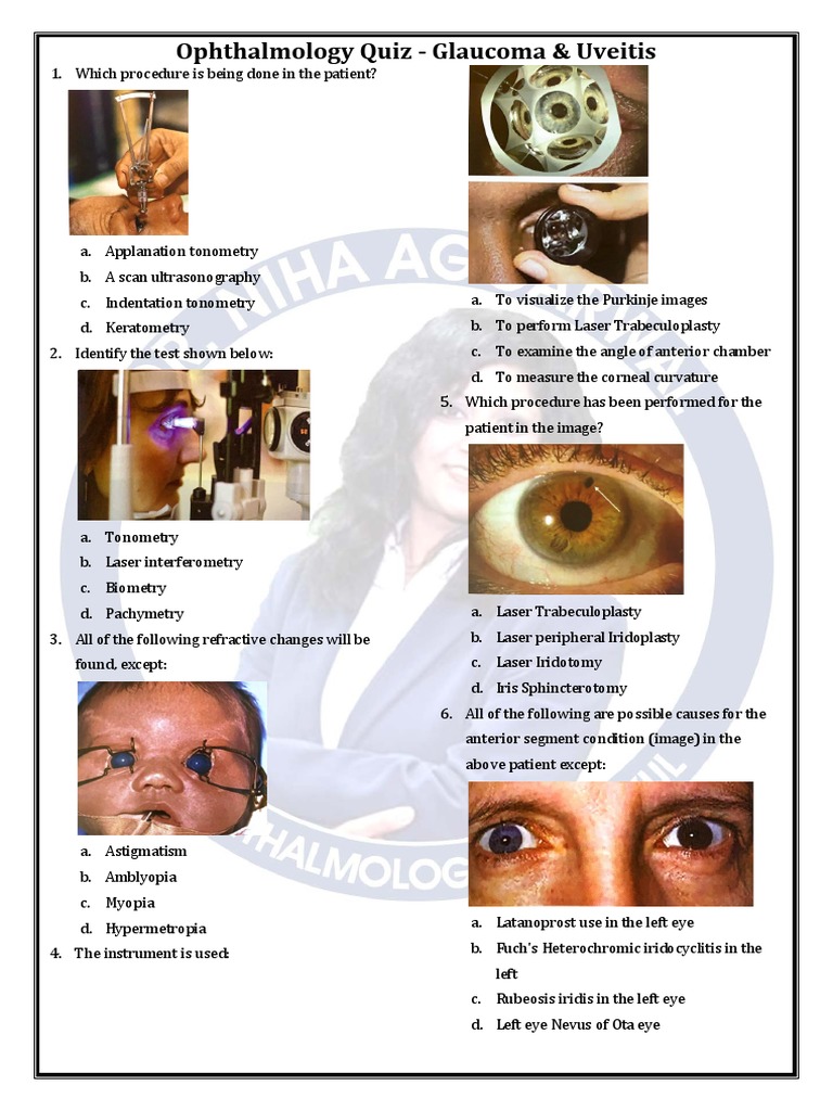 Ophtha Quiz - Glaucoma & Uveitis | PDF | Glaucoma | Ophthalmology