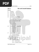 Unit 2 SQL With Oracle9i Database: Structure