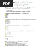 Exam I (Review List) - Answer Key