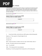 Chapter 4 Practice: Employee Hutton Has An Annual Income of 158400 PL/SQL Procedure Successfully Completed. Com - PCT