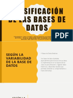 Clasificación de las bases de datos según su variabilidad, contenido y modelos