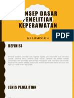 Konsep dasar penelitian keperawatan