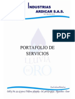 Portafolio de Servicios Agua Lluvia de Oro