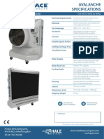 AVALANCHE Portable Evaporative Cooler: CS6-36-VD-50HZ (Or 60HZ)