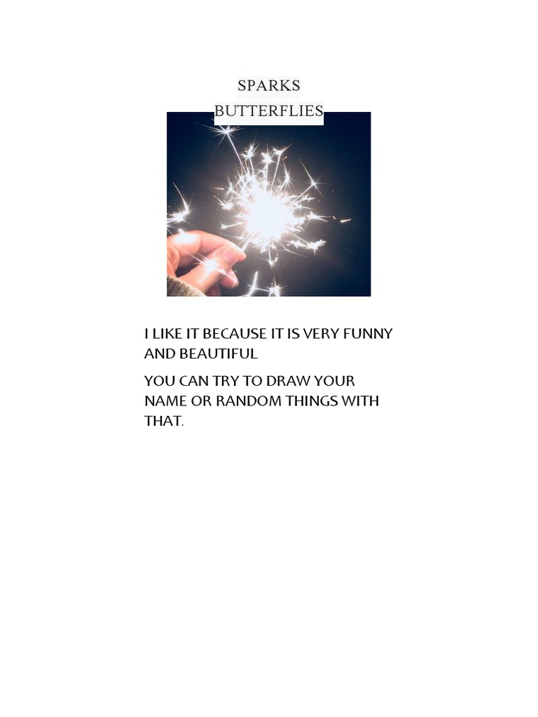 Sparks Butterflies | PDF