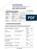Material Safety Data Sheet: 1. Product & Company Identification