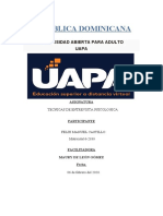 Tarea 6 de Tecnica de Entrevista Psicologica.