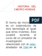 Historia Del Horno Micro Hondas