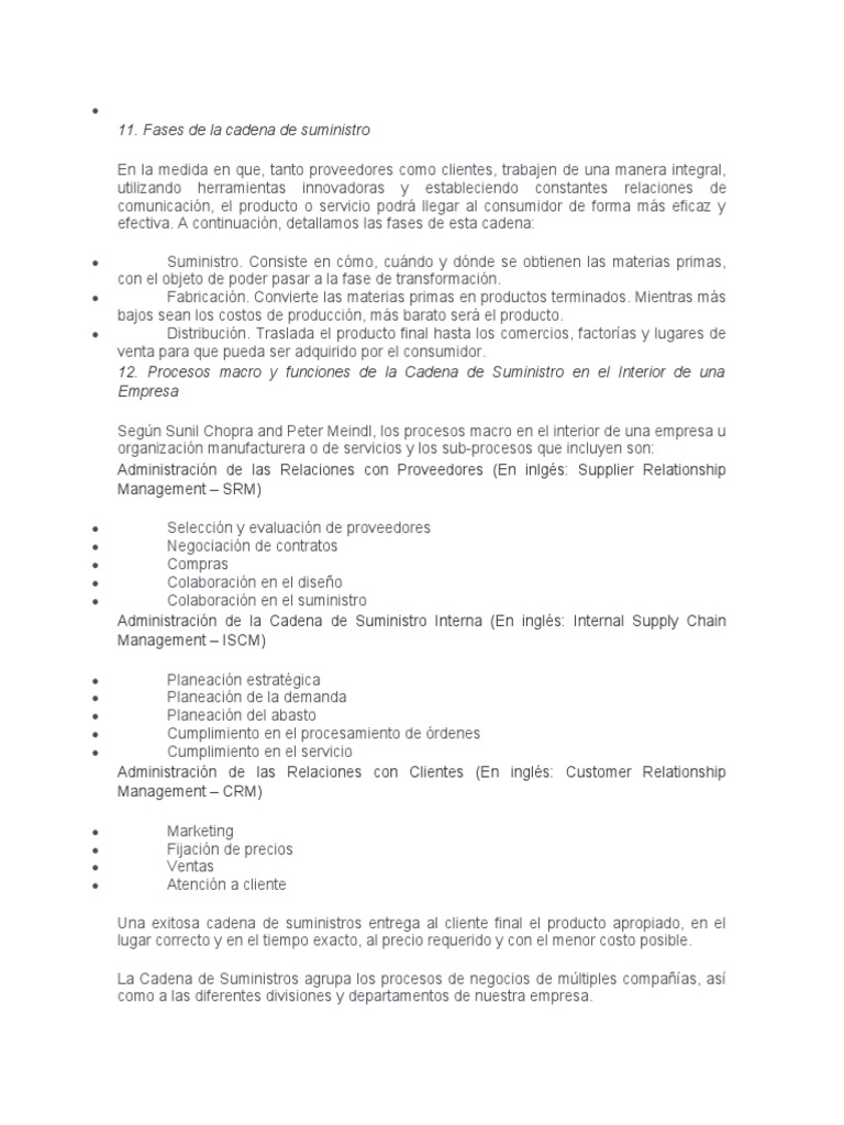 Etapas Y Fases De La Cadena De Suministro – YVLHD