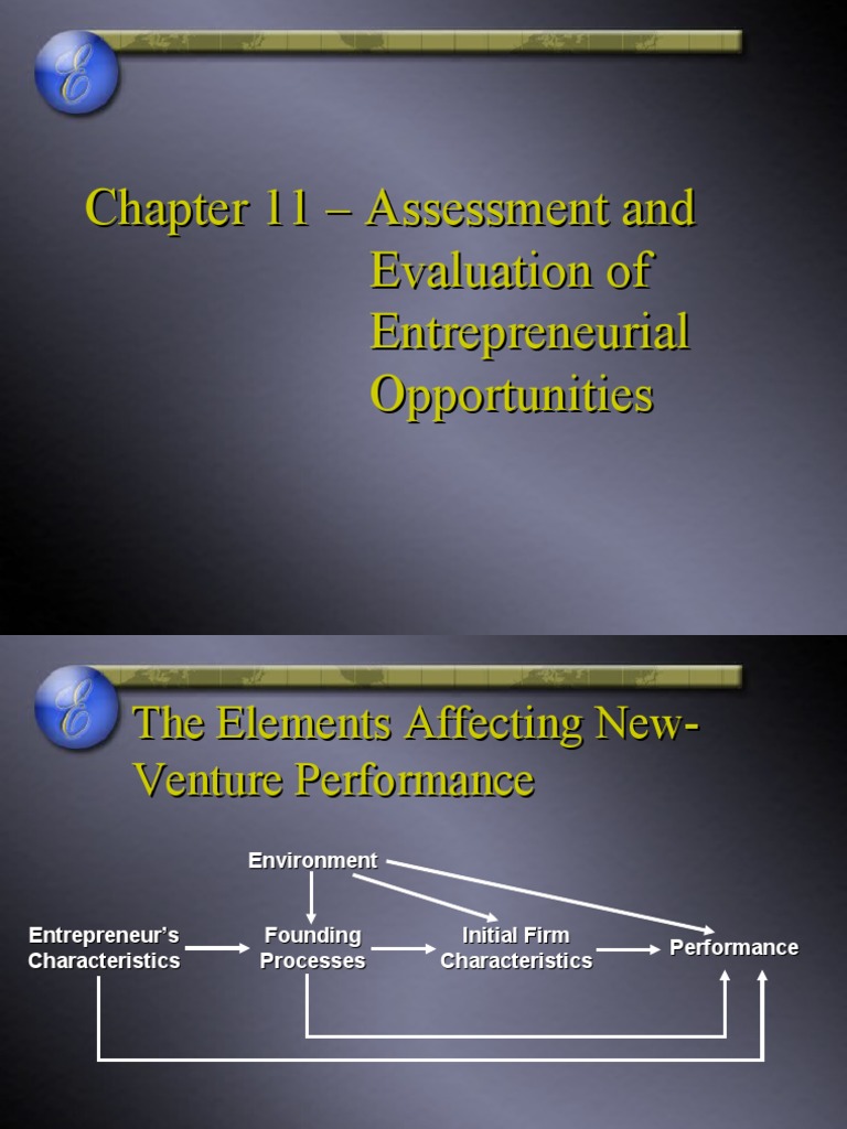 Evaluation of Entrepreneurial Opportunities | PDF | Business ...