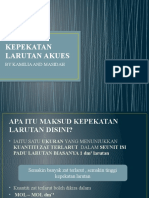 Kepekatan Larutan Akues