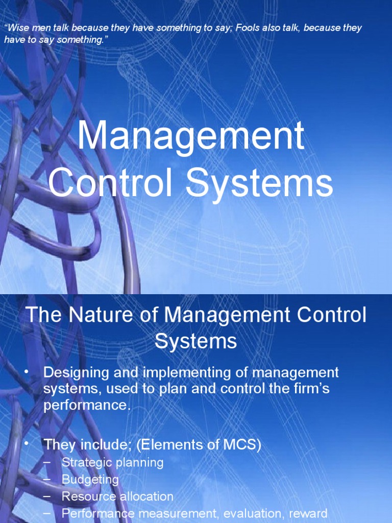 Management Control Systems Overview | PDF | Thermostat | Sensor