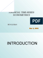Financial Time-Series Econometrics