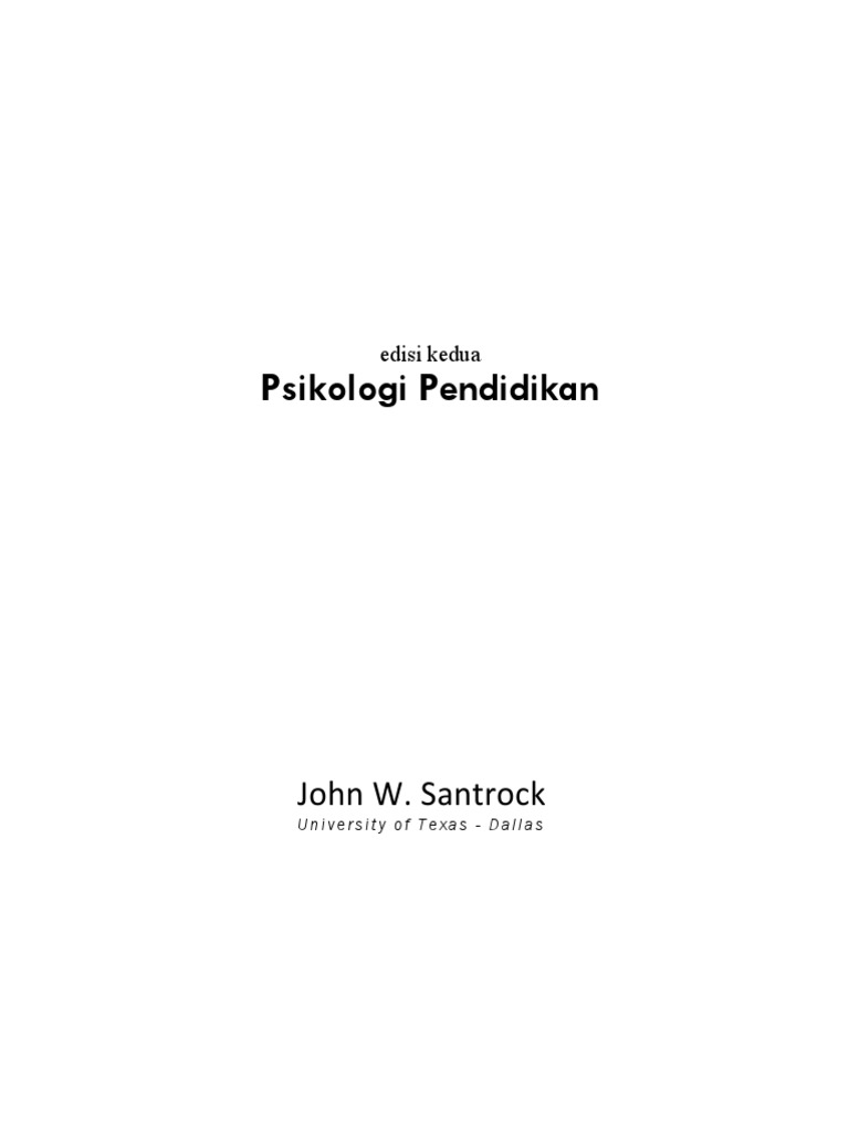 Psikologi Pendidikan Edisi 2 PDF PDF
