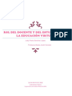 Crucigrama Del Rol de Tutor-Virtual y Del Estudiantes PDF