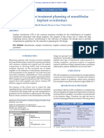 Guidelines For Treatment Planning of Mandibular Implant Overdenture