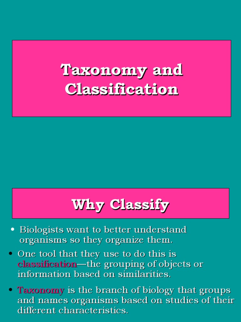 Understanding Taxonomy and Classification | PDF | Taxonomy (Biology ...