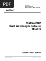 Waters 2487 Dual Wavelength Detector Control: Galaxie Driver Manual