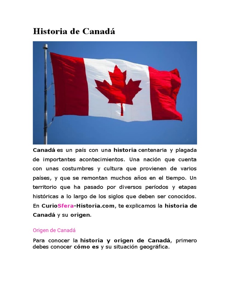 Historia de Canadá PDF Canadá Quebec