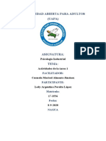 Psicología Industrial Tarea 1