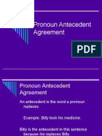 Pronoun Antecedent Agreement