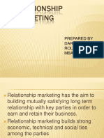 Relationship Marketing: Prepared by Darsana D Roll No 5 Mba Ib