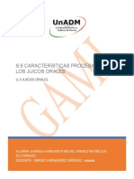 S.6 Características Procesales de Los Juicos Orales