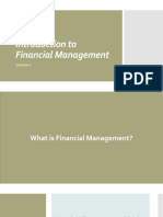 Topic:: Introduction To Financial Management