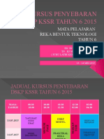 Kursus Penyebaran DSKP KSSR Tahun 6 2015