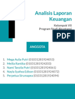 Analisis Laporan Keuangan - Kelompok Vii