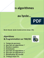 Presentation Algorithmes Au Lycee